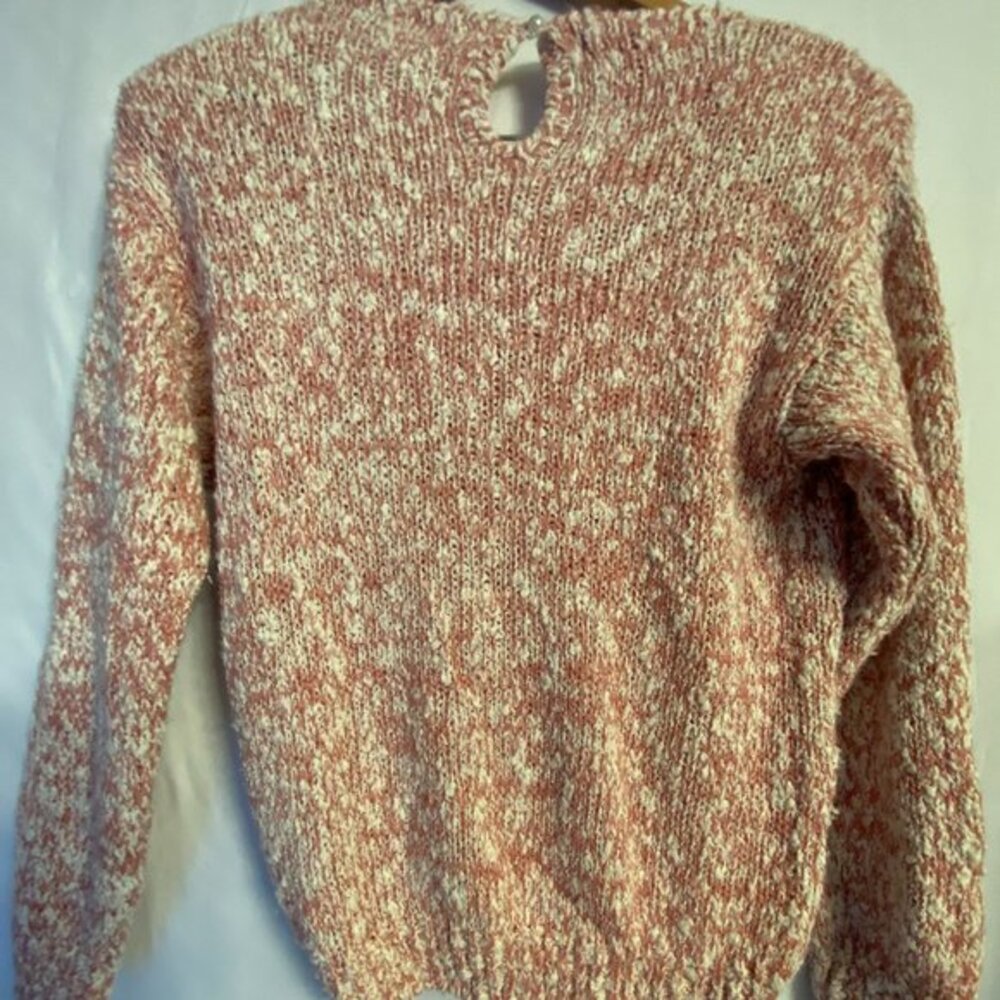 Vintage Penbrooke Lane Womens Floral Applique Knit Pearl Sweater Size Small - Picture 2 of 7